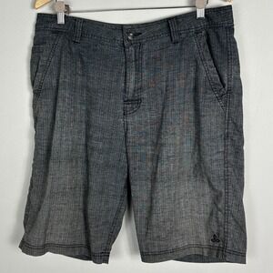 Prana Furrow Shorts‎ Mens Size 34 x 11 Grey Hemp Activewear Style M3FURR113 Grey